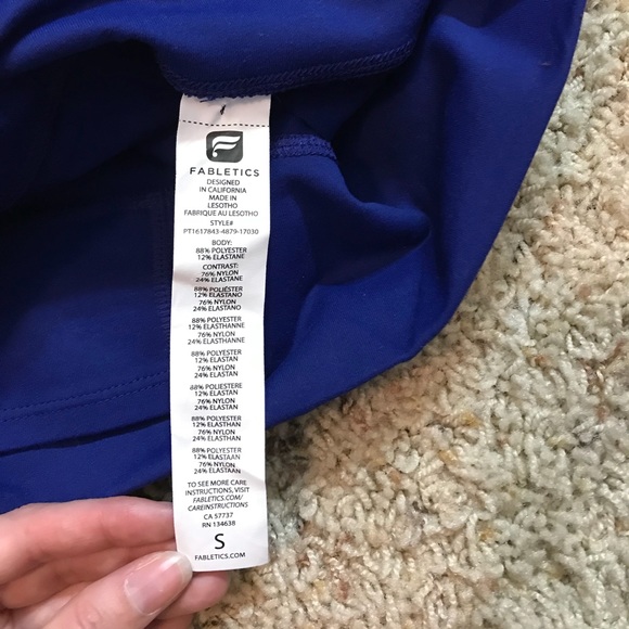 Fabletics High waist Cobalt Blue Leggings Sz S New - Picture 6 of 7